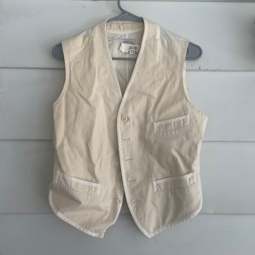 ARMANI Jeans White Vest Small